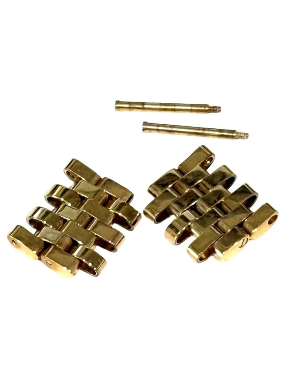 Authentic Cartier Santos De Moiselle 18K Yellow Gold Bracelet Links Set of 2